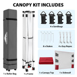 10x10 Pop Up Canopy Tent with Sidewalls & Storage - Eagle Peak®