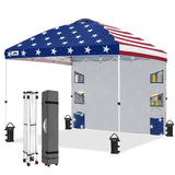 10x10 Pop Up Canopy Tent with Sidewalls & Storage - Eagle Peak®