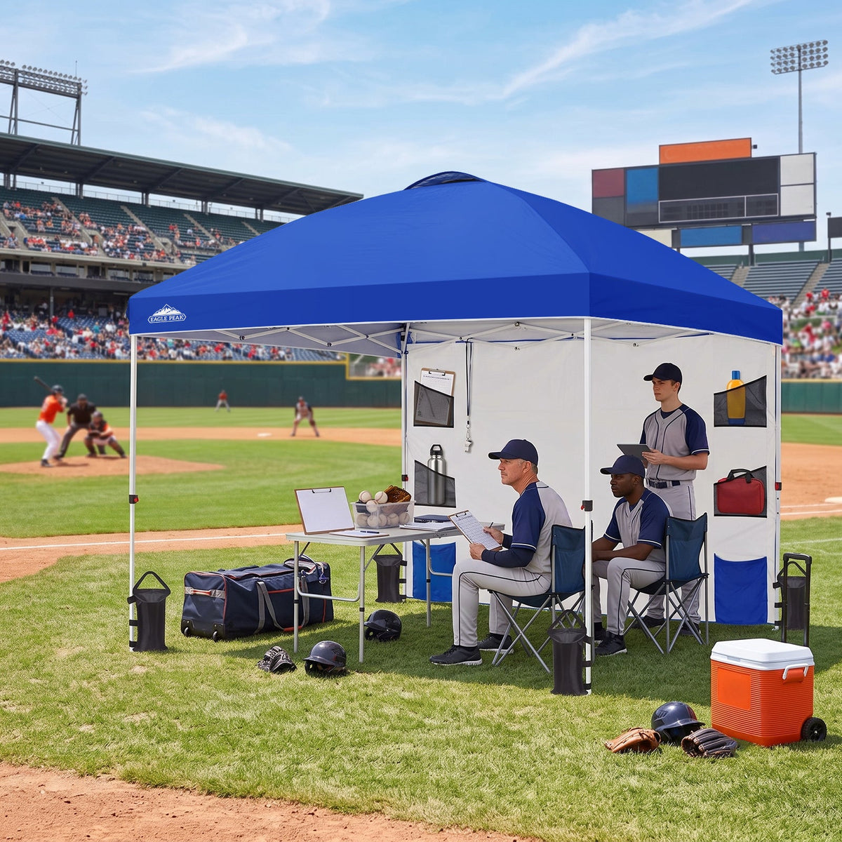 10x10 Pop Up Canopy Tent with Sidewalls & Storage - Eagle Peak®