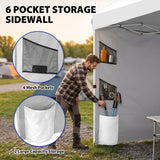 10x10 Pop Up Canopy Tent with Sidewalls & Storage - Eagle Peak®