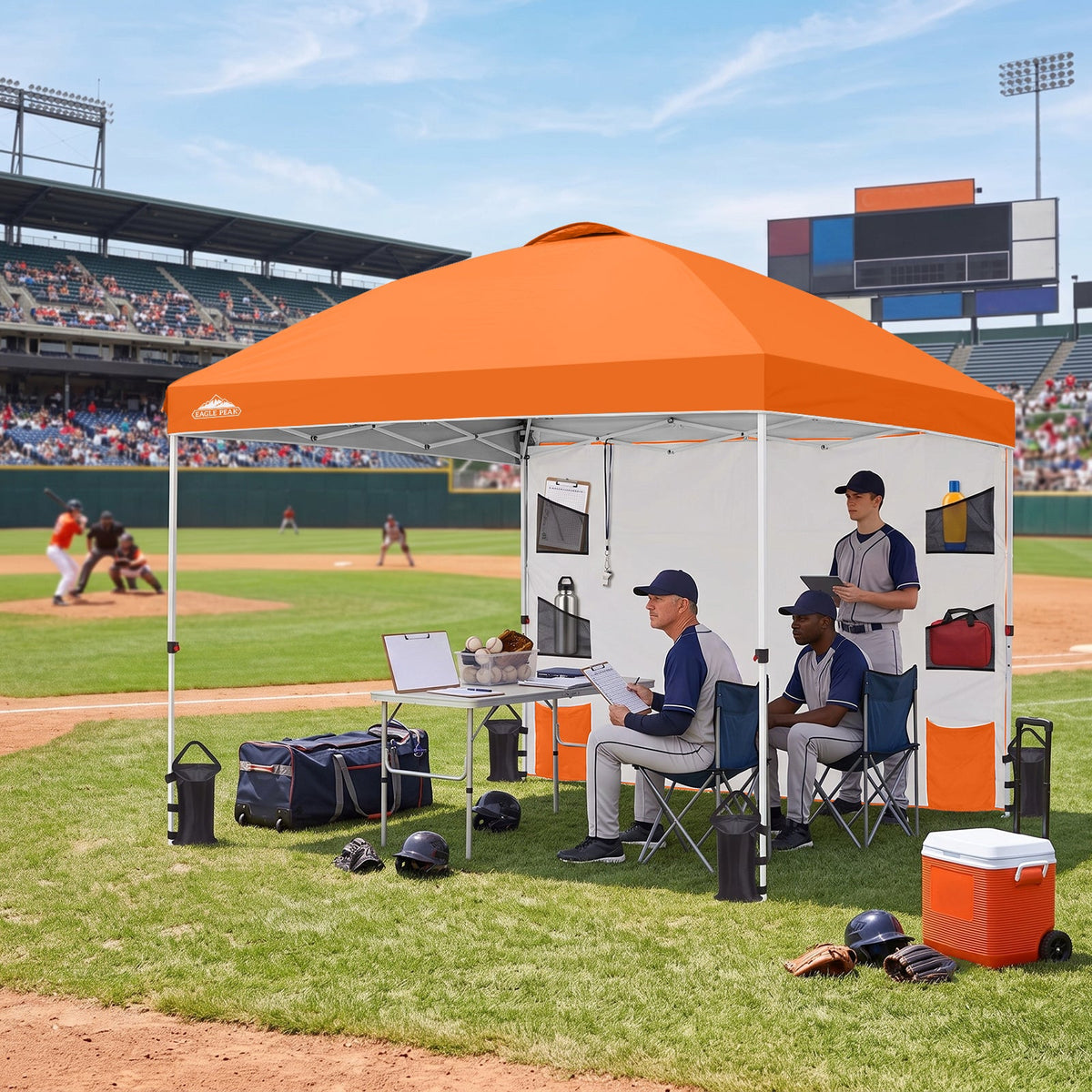 10x10 Pop Up Canopy Tent with Sidewalls & Storage - Eagle Peak®