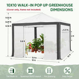 10X10 Replacement Top cover of Walk in Greenhouse with Polyester Reinforced Corners - Eagle Peak Custom Canopy Tent