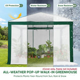 10X10 Replacement Top cover of Walk in Greenhouse with Polyester Reinforced Corners - Eagle Peak Custom Canopy Tent