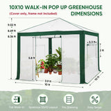 10X10 Replacement Top cover of Walk in Greenhouse with Polyester Reinforced Corners - Eagle Peak Custom Canopy Tent