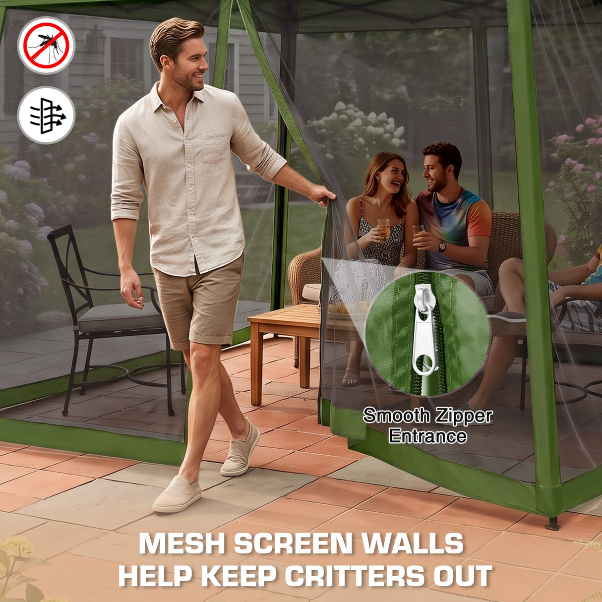 10x10 Slant Leg Easy Setup Pop Up Canopy Tent - Eagle Peak®