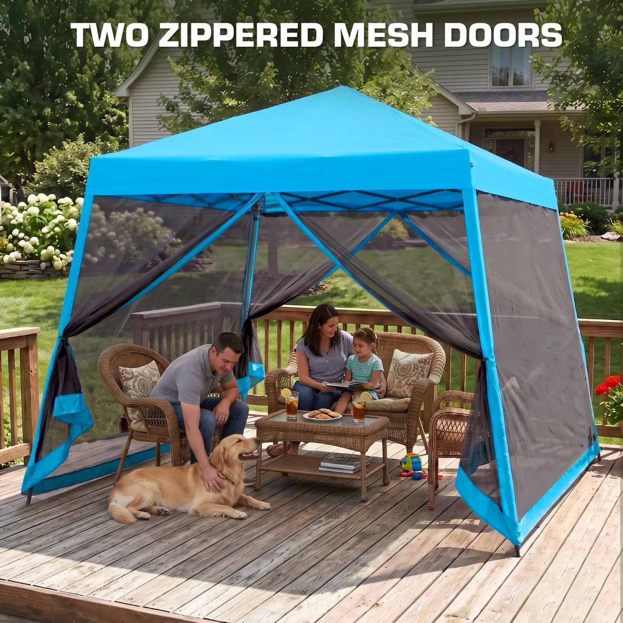 10x10 Slant Leg Easy Setup Pop Up Canopy Tent - Eagle Peak®