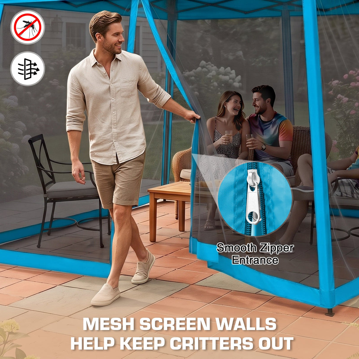 10x10 Slant Leg Easy Setup Pop Up Canopy Tent - Eagle Peak®