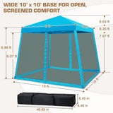 10x10 Slant Leg Easy Setup Pop Up Canopy Tent - Eagle Peak®