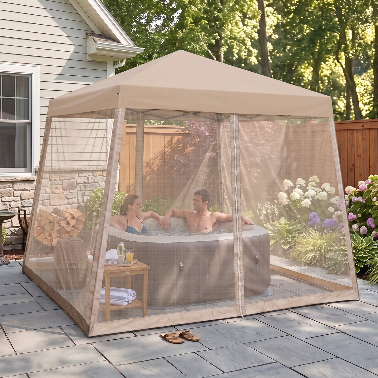10x10 Slant Leg Easy Setup Pop Up Canopy Tent - Eagle Peak®