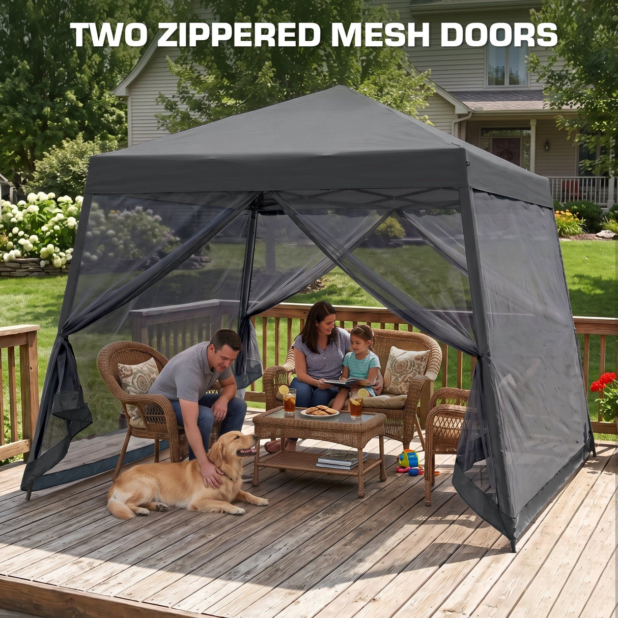 10x10 Slant Leg Easy Setup Pop Up Canopy Tent - Eagle Peak®