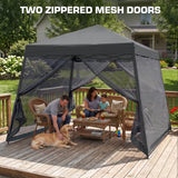 10x10 Slant Leg Easy Setup Pop Up Canopy Tent - Eagle Peak®