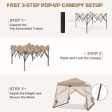 10x10 Slant Leg Easy Setup Pop Up Canopy Tent - Eagle Peak®