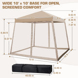 10x10 Slant Leg Easy Setup Pop Up Canopy Tent - Eagle Peak®