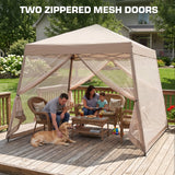 10x10 Slant Leg Easy Setup Pop Up Canopy Tent - Eagle Peak®
