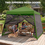 10x10 Slant Leg Easy Setup Pop Up Canopy Tent - Eagle Peak®