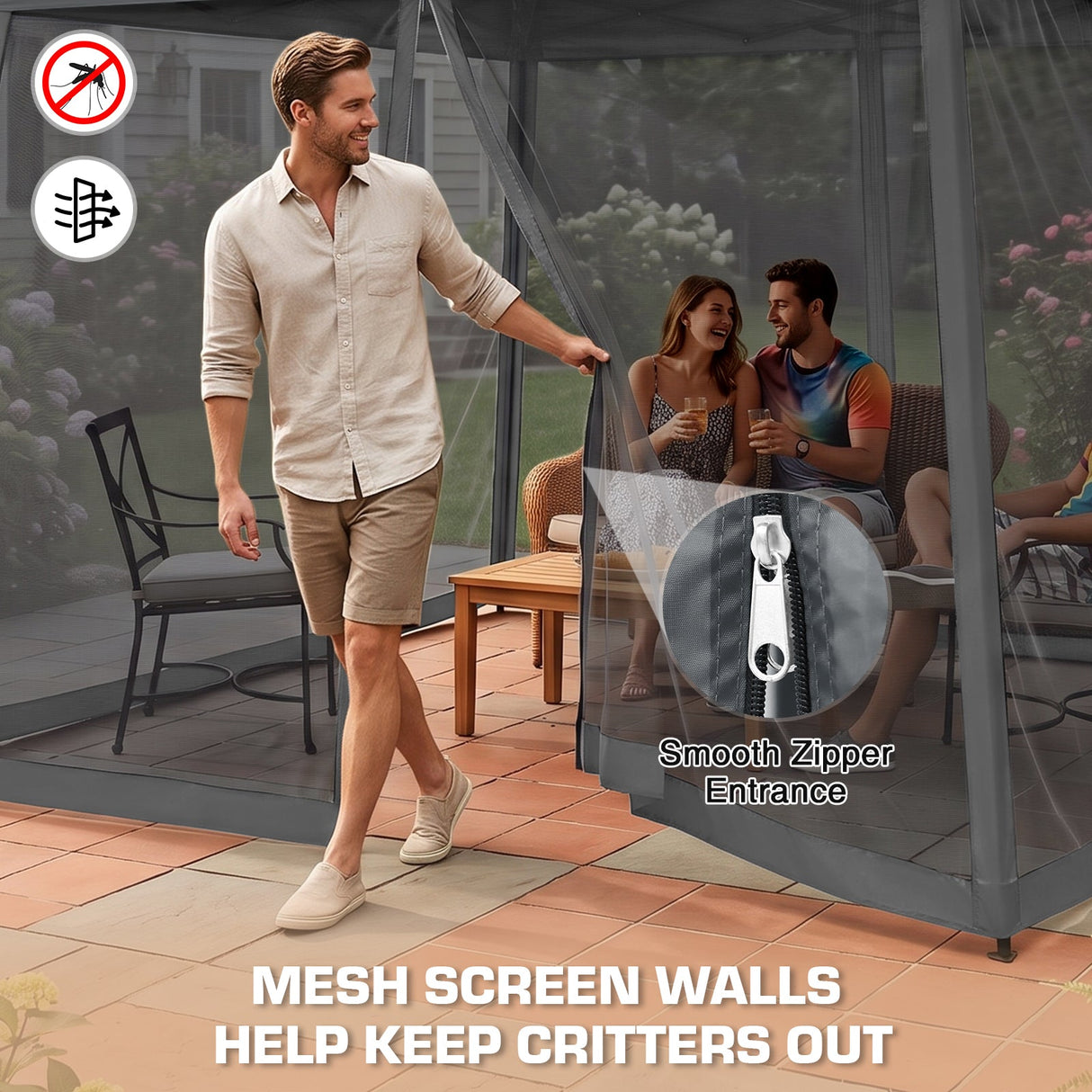 10x10 Slant Leg Easy Setup Pop Up Canopy Tent - Eagle Peak®