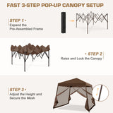 10x10 Slant Leg Easy Setup Pop Up Canopy Tent - Eagle Peak®