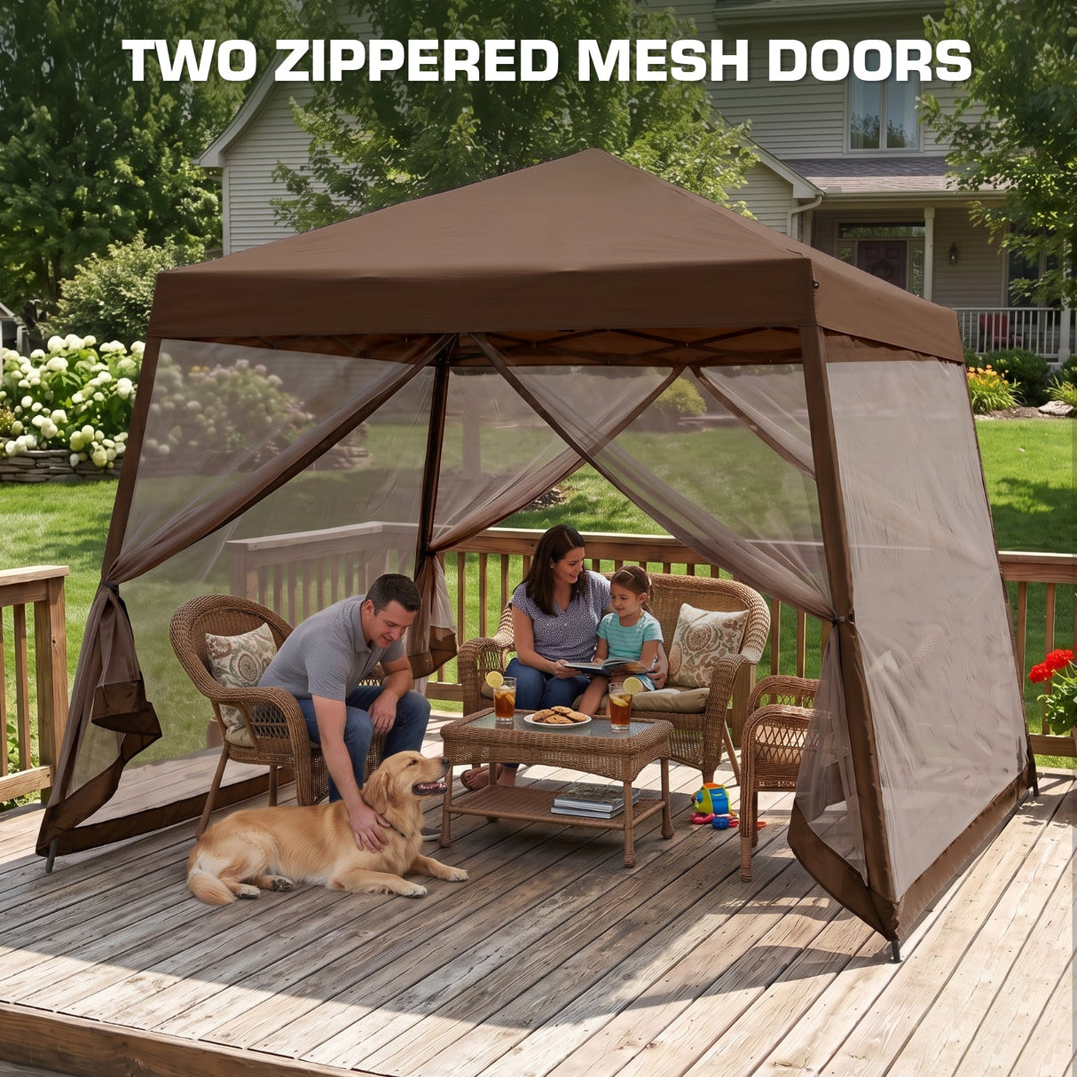 10x10 Slant Leg Easy Setup Pop Up Canopy Tent - Eagle Peak®