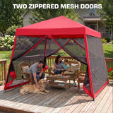 10x10 Slant Leg Easy Setup Pop Up Canopy Tent - Eagle Peak®