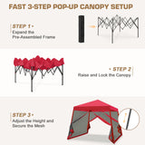 10x10 Slant Leg Easy Setup Pop Up Canopy Tent - Eagle Peak®