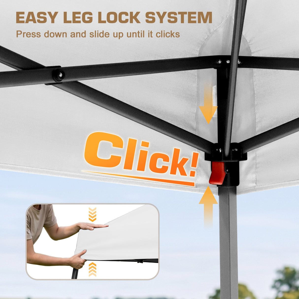 10x10 Slant Leg Easy Setup Pop Up Canopy Tent - Eagle Peak®