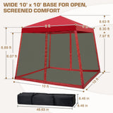 10x10 Slant Leg Easy Setup Pop Up Canopy Tent - Eagle Peak®