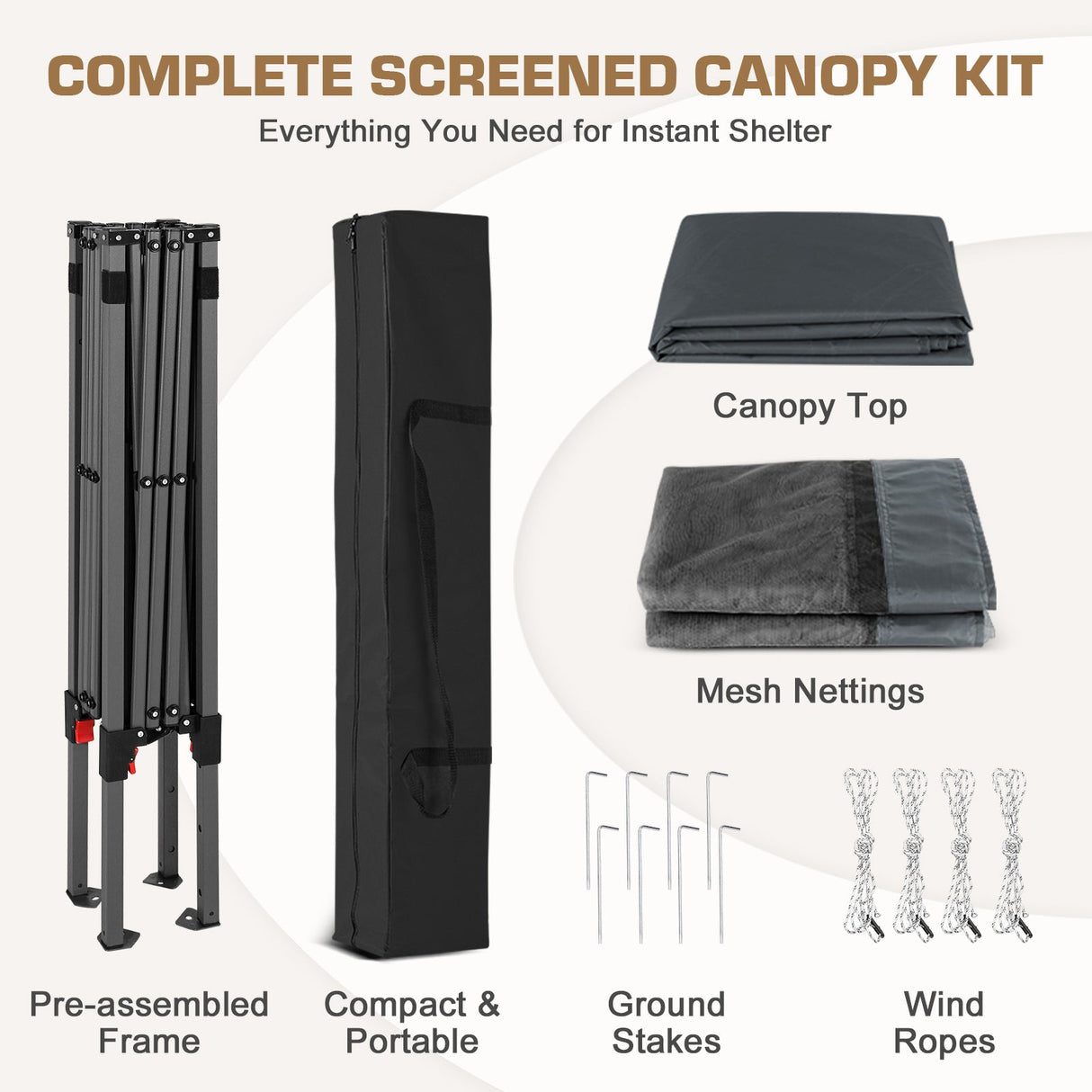 10x10 Slant Leg Easy Setup Pop Up Canopy Tent - Eagle Peak®
