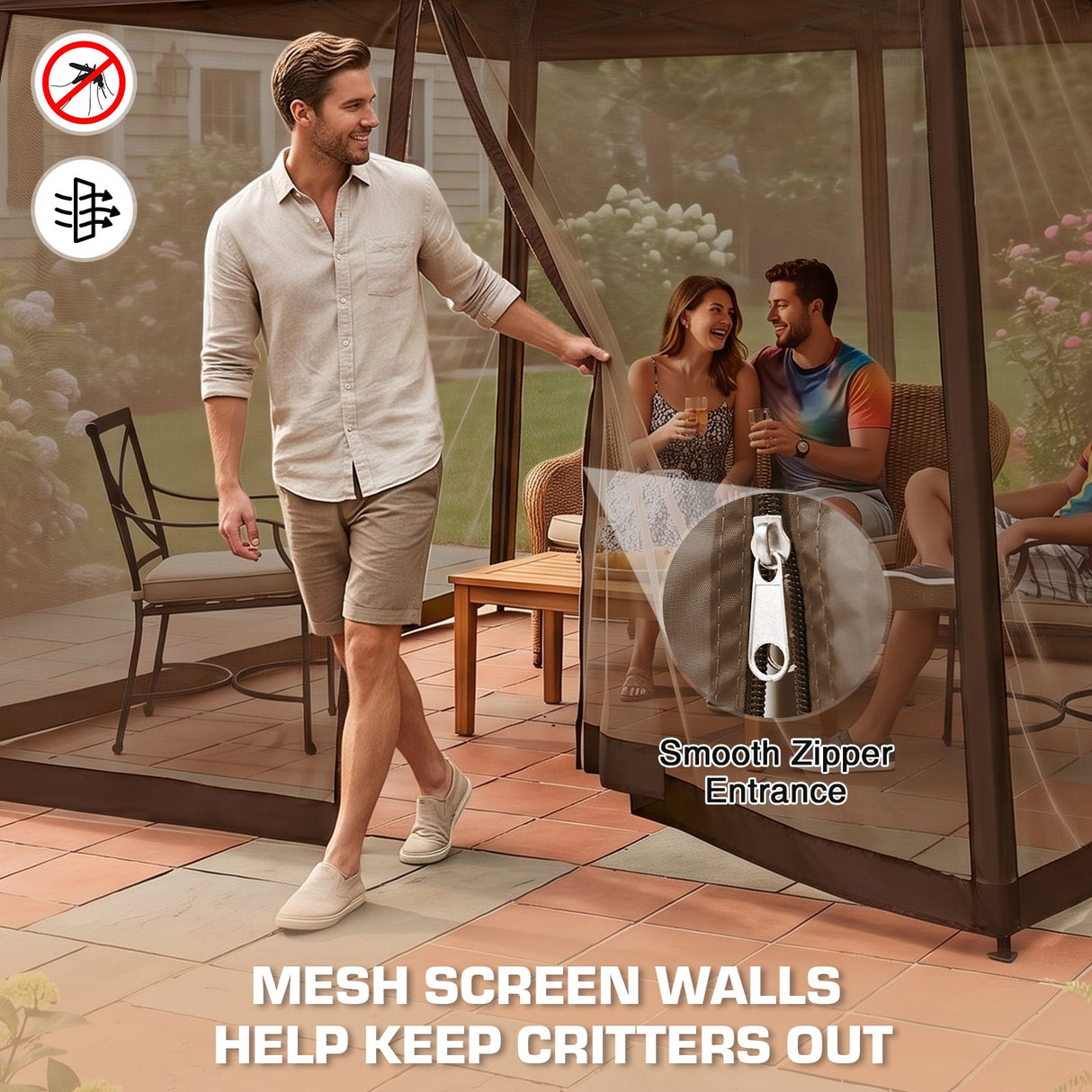 10x10 Slant Leg Easy Setup Pop Up Canopy Tent - Eagle Peak®