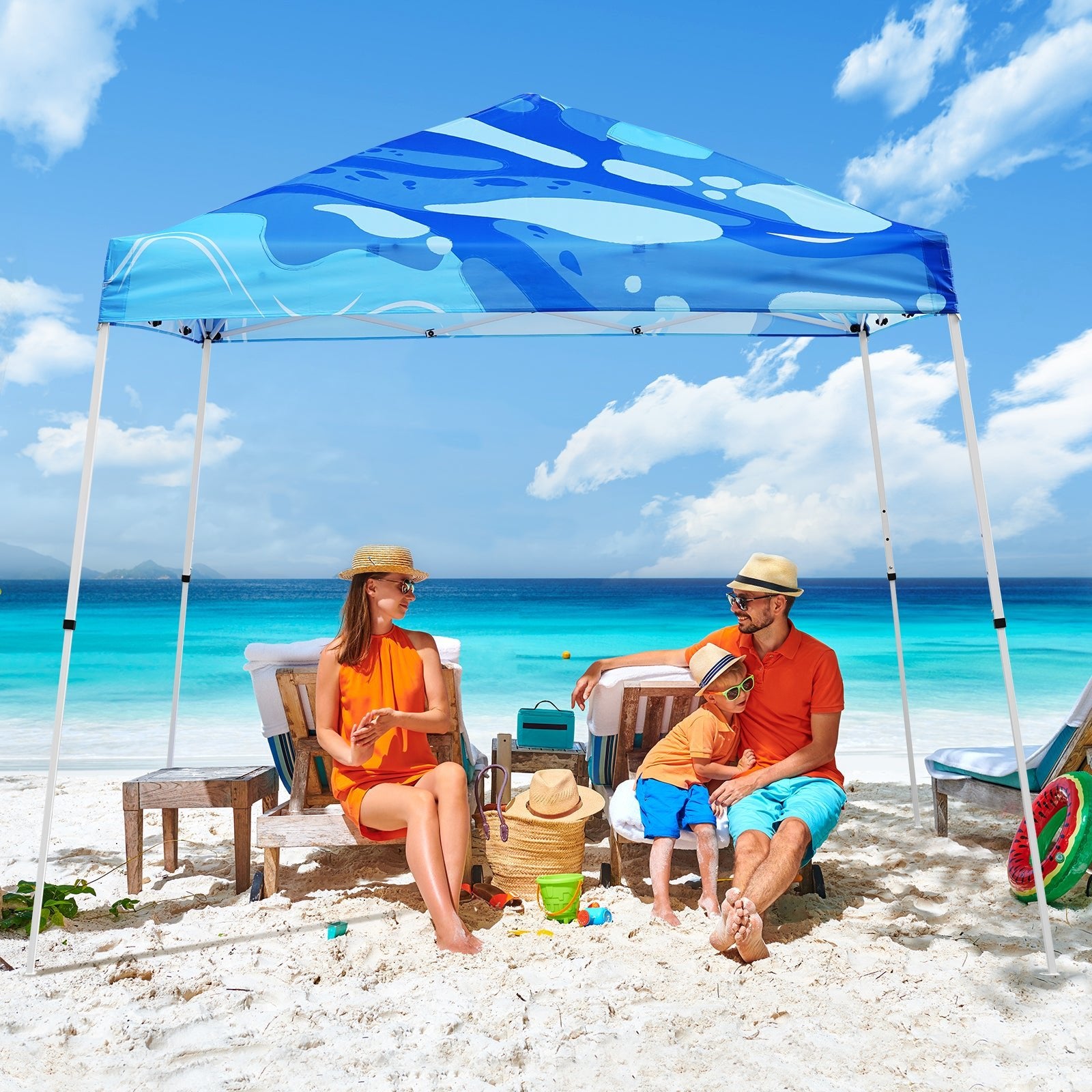 EAGLE PEAK 10â€?x 10' Straight Leg Pop Up Canopy with 100 sqft of