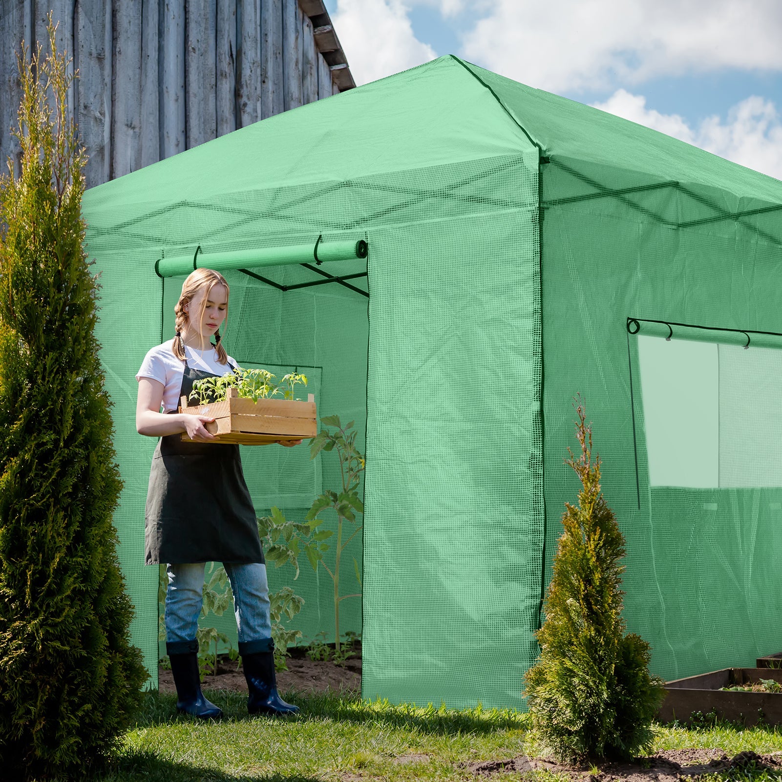 walk in tent 10x10 Walk In Pop Up Greenhouse – Eagle Peak®