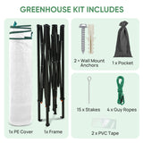 10x5 Easy Setup Pop Up Greenhouse, Lean-To Design - Eagle Peak®