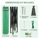 10x5 Easy Setup Pop Up Greenhouse, Lean-To Design - Eagle Peak®