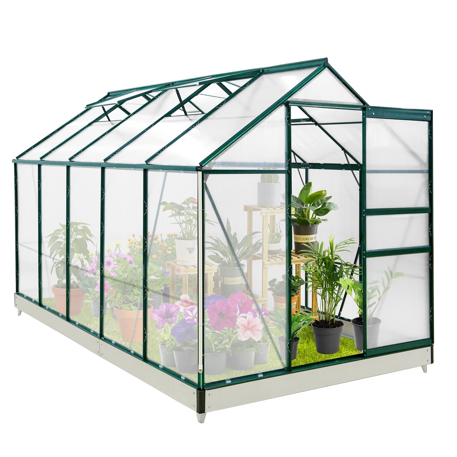 10x6x7 Polycarbonate and Aluminum Walk-in Greenhouse – Eagle Peak®