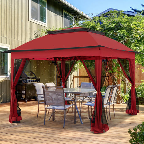 11x11 Pop Up Gazebo Tent with Netting - Eagle Peak Custom Canopy Tent