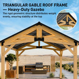 11x13/13x15 Hardtop Gazebo, Exposed Beam Rustic Gazebo - Eagle Peak Custom Canopy Tent