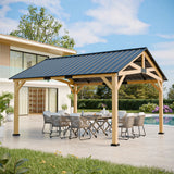 11x13/13x15 Hardtop Gazebo, Exposed Beam Rustic Gazebo - Eagle Peak Custom Canopy Tent