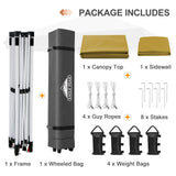 12x12 Commercial Heavy Duty Pop up Canopy with 1 Sidewall - Eagle Peak Custom Canopy Tent
