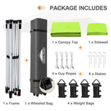 12x12 Commercial Heavy Duty Pop up Canopy with 1 Sidewall - Eagle Peak Custom Canopy Tent