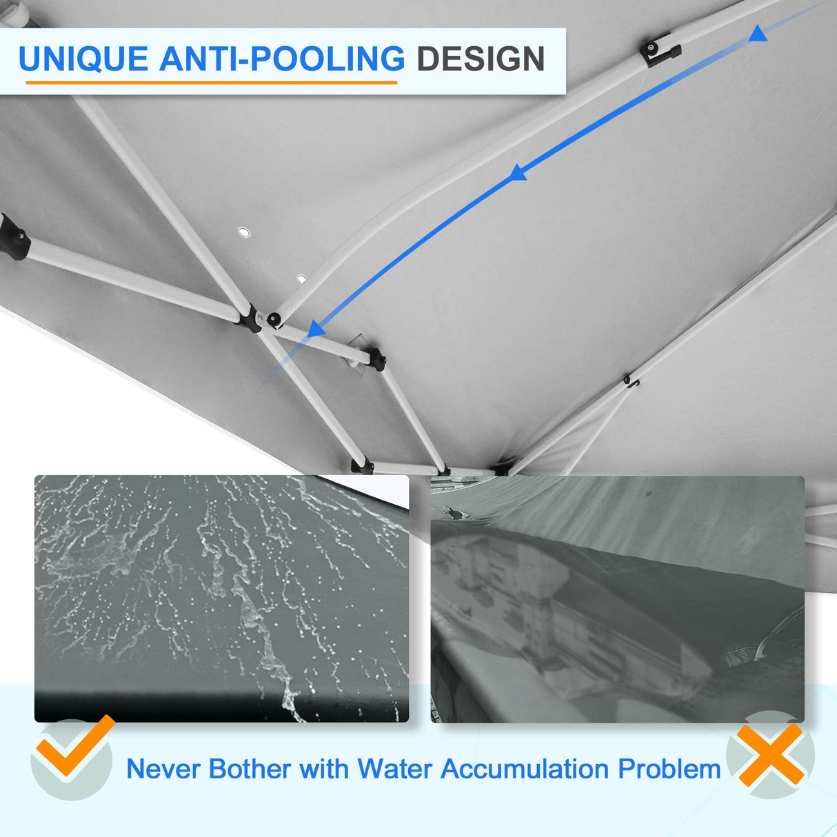 12x12 Commercial Heavy Duty Pop up Canopy with 1 Sidewall - Eagle Peak Custom Canopy Tent