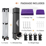 12x12 Commercial Heavy Duty Pop up Canopy with 1 Sidewall - Eagle Peak Custom Canopy Tent