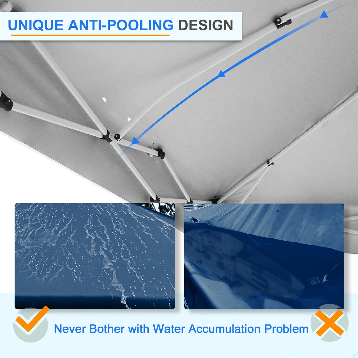 12x12 Commercial Heavy Duty Pop up Canopy with 1 Sidewall - Eagle Peak Custom Canopy Tent