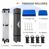 12x12 Commercial Heavy Duty Pop up Canopy with 1 Sidewall - Eagle Peak Custom Canopy Tent