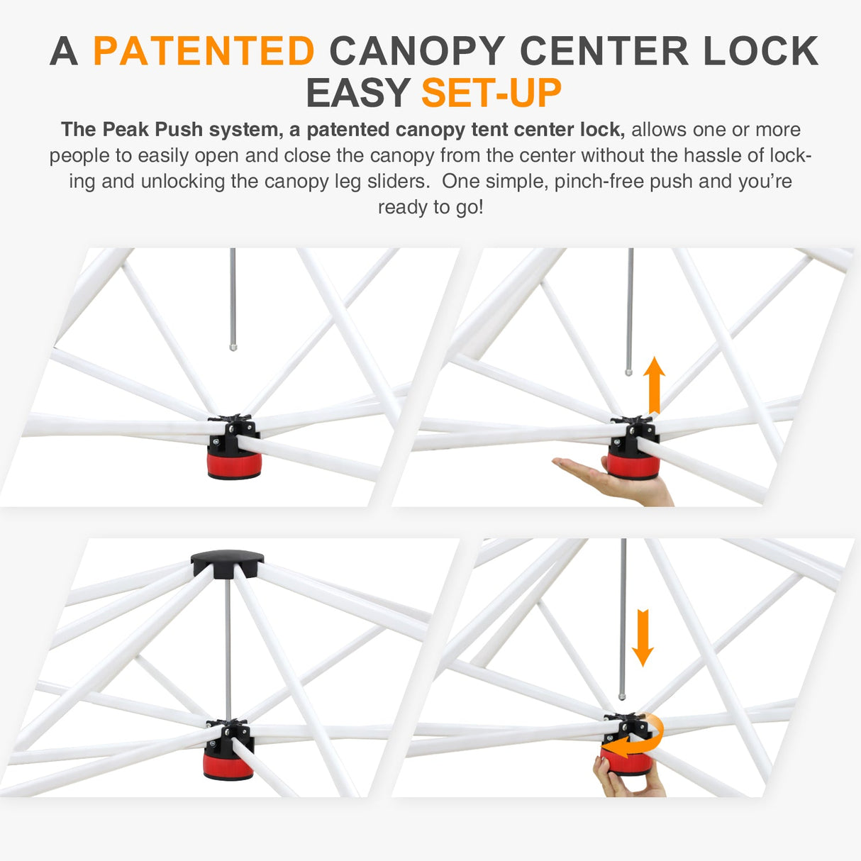 12x12 Commercial Heavy Duty Pop up Canopy with 1 Sidewall - Eagle Peak Custom Canopy Tent