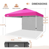 12x12 Commercial Heavy Duty Pop up Canopy with 1 Sidewall - Eagle Peak Custom Canopy Tent