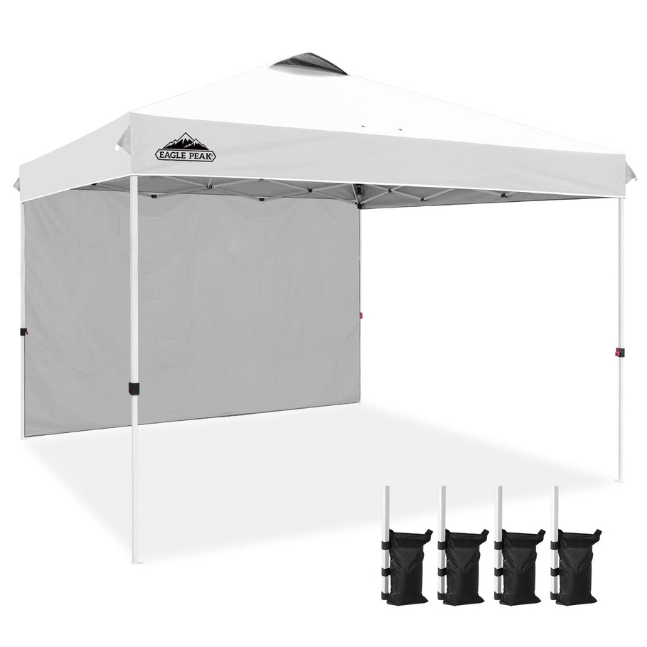 12x12 Commercial Heavy Duty Pop up Canopy with 1 Sidewall