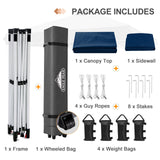 12x12 Commercial Heavy Duty Pop up Canopy with 1 Sidewall - Eagle Peak Custom Canopy Tent