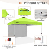 12x12 Commercial Heavy Duty Pop up Canopy with 1 Sidewall - Eagle Peak Custom Canopy Tent
