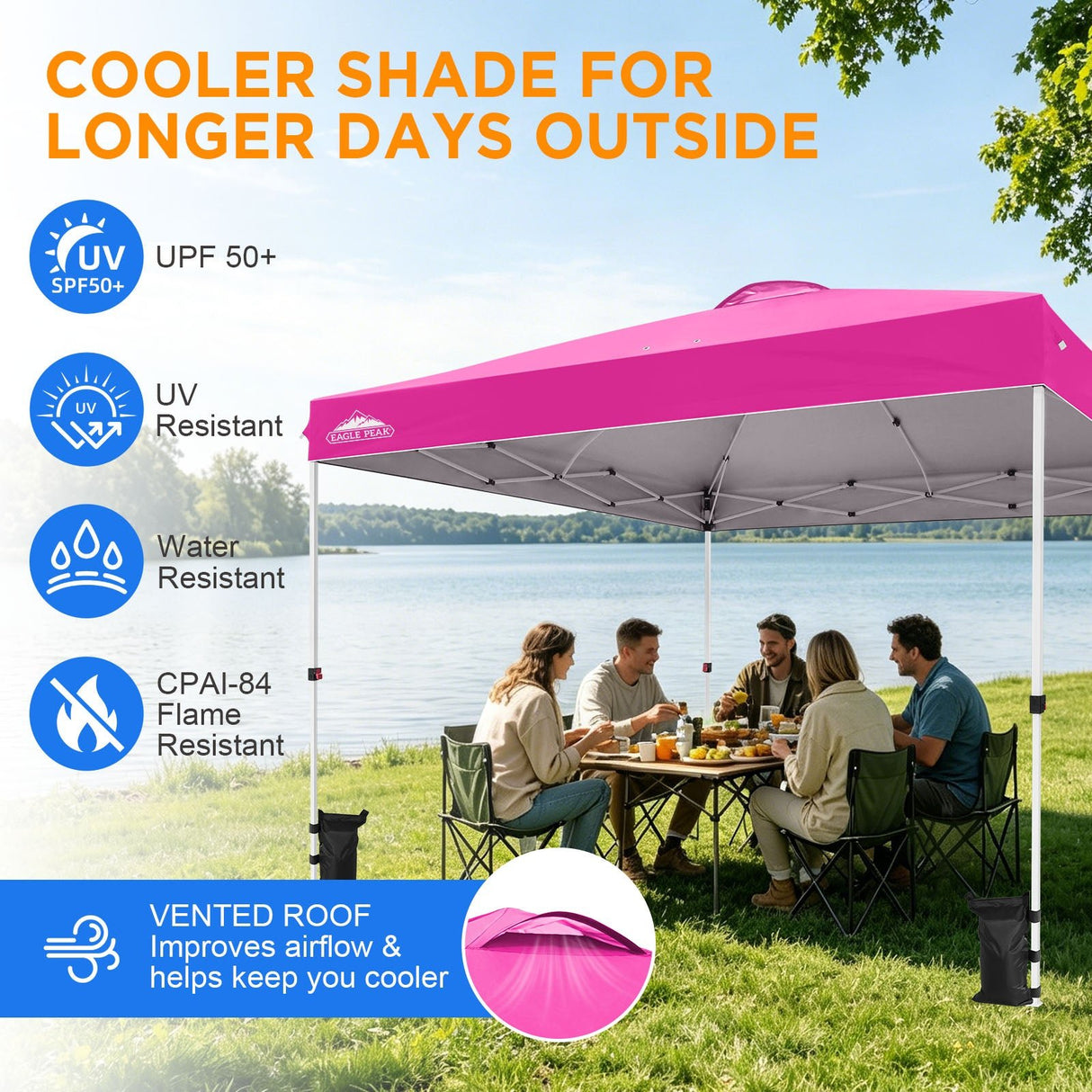 12x12 ft Pop Up Canopy Tent - Eagle Peak