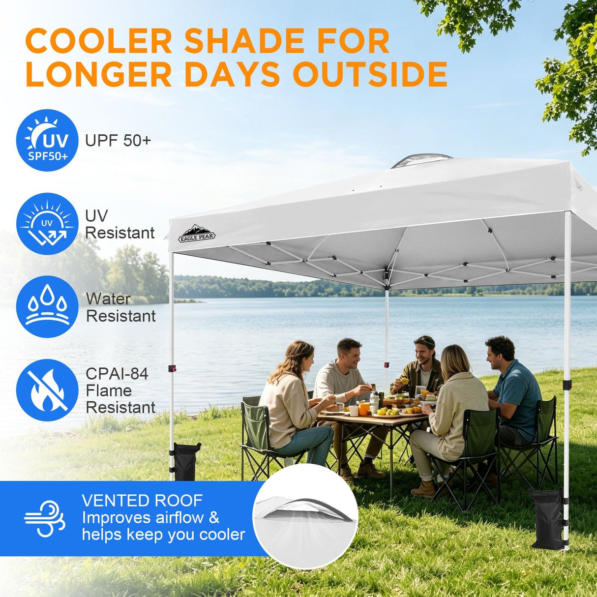 12x12 ft Pop Up Canopy Tent - Eagle Peak