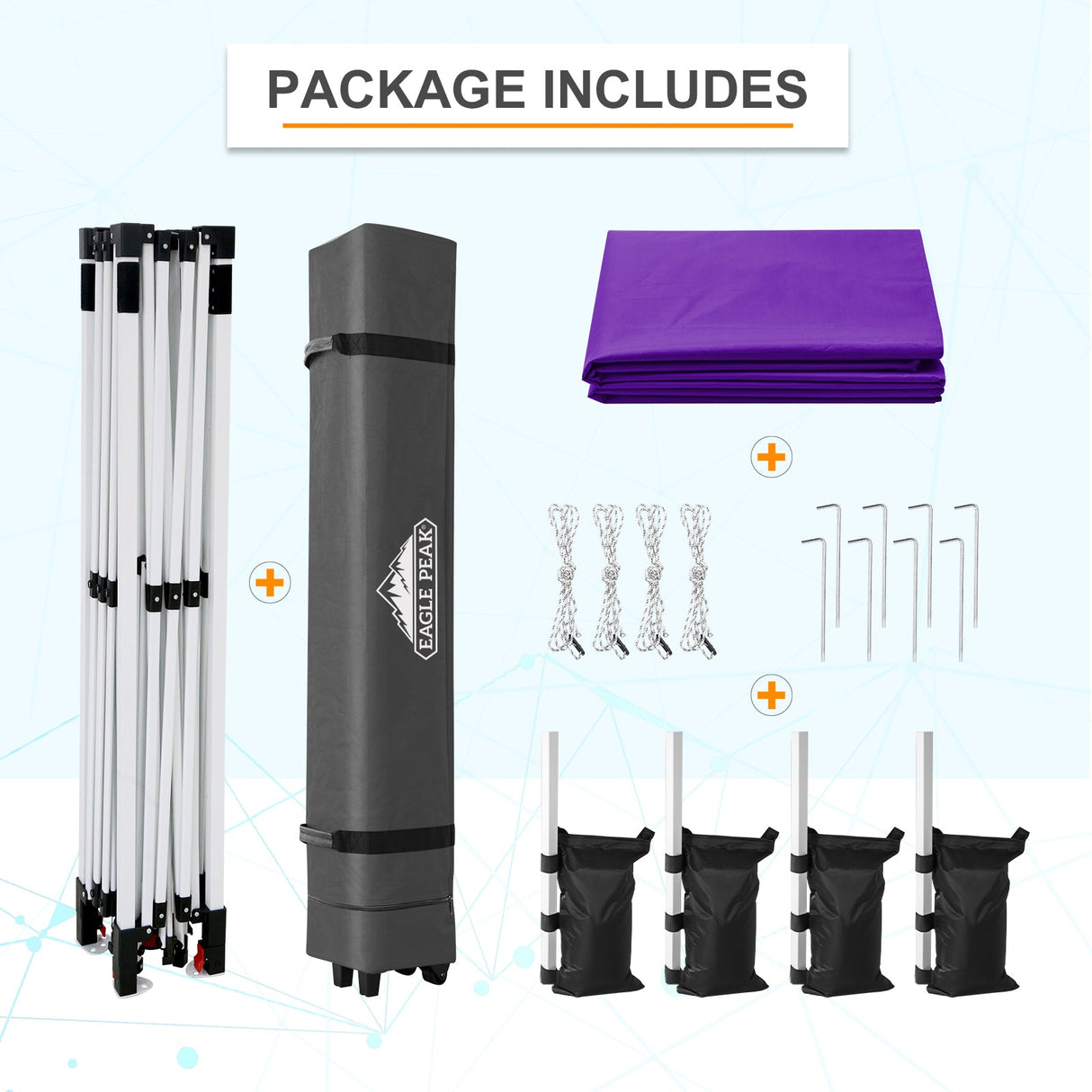 12x12 ft Pop Up Canopy Tent - Eagle Peak Custom Canopy Tent
